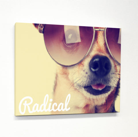 Radical Pup - Yellow Canvas by OBC 11 X 14