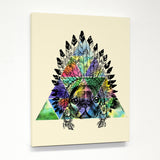 Pug Headdress - Multi Canvas by OBC 11 X 14