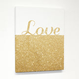 Sparkle Love - Gold Canvas by OBC 11 X 14