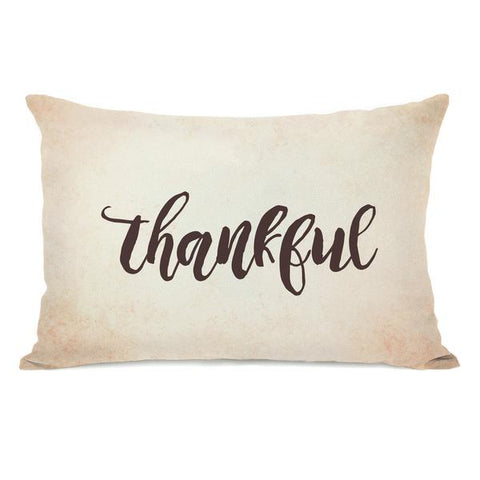 Thankful Throw Pillow by OBC