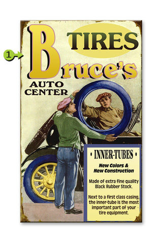 Tire & Auto Center Metal 18x30