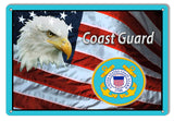 ArtFuzz United States Coast Guard American Flag Metal Sign 9x12