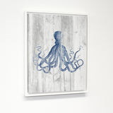 Indigo Octopus - Multi White Floating Frame  11 X 14