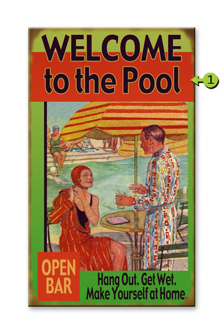 Welcome to the Pool Wood 28x48