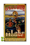 Welcome to the Lake House Wood 23x39