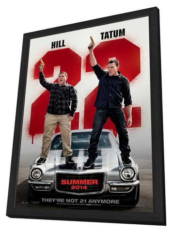 22 Jump Street 11 x 17 Movie Poster - Style B - in Deluxe Wood Frame