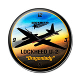 U2 Dragon Lady Clock Metal Sign Wall Decor 14 x 14