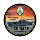 USS Wasp Metal Sign Wall Decor 14 x 14