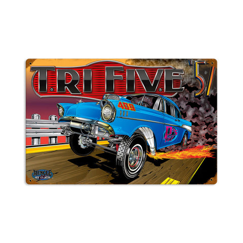 Trifive Chevy Metal Sign Wall Decor 12 x 18