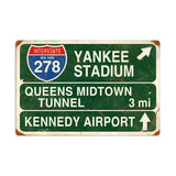 Yankee Stadium Metal Sign Wall Decor 24 x 16