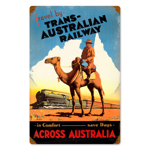 Travel Australia Metal Sign Wall Decor 12 x 18