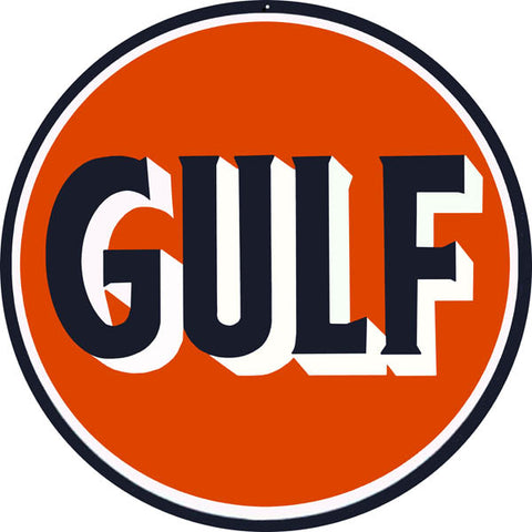 Gulf Gasoline Metal Sign