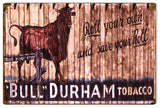 Vintage Bull Durham Cigar Metal Sign