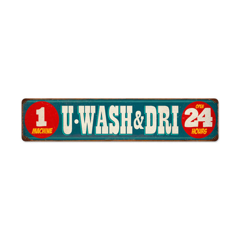 Wash and Dri Metal Sign Wall Decor 28 x 6