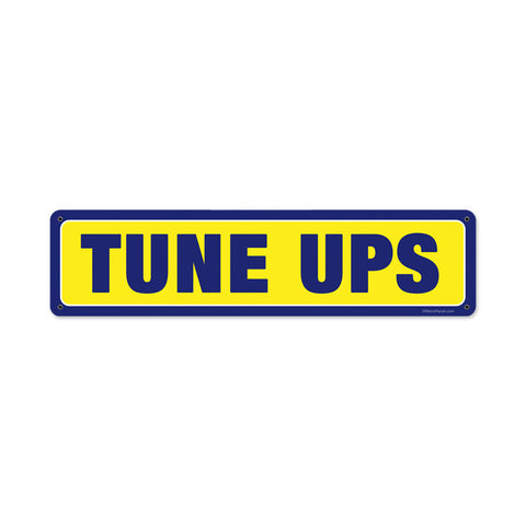 Tune Ups Metal Sign Wall Decor 20 x 5