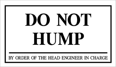 RR-54 Do Not Hump Railroad Metal Sign