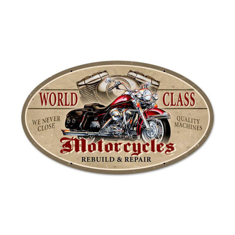 World Class Metal Sign Wall Decor 24 x 14