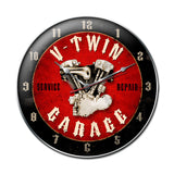 V-Twin Garage Metal Sign Wall Decor 14 x 14