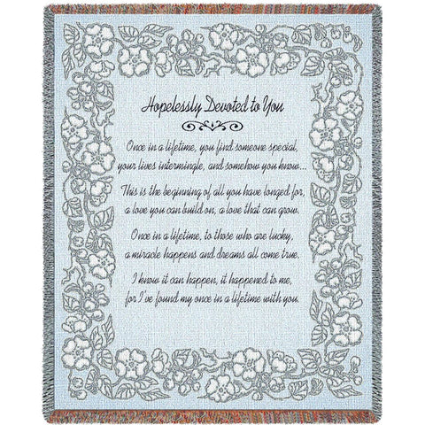 Wedding Embroidery Silver Blanket