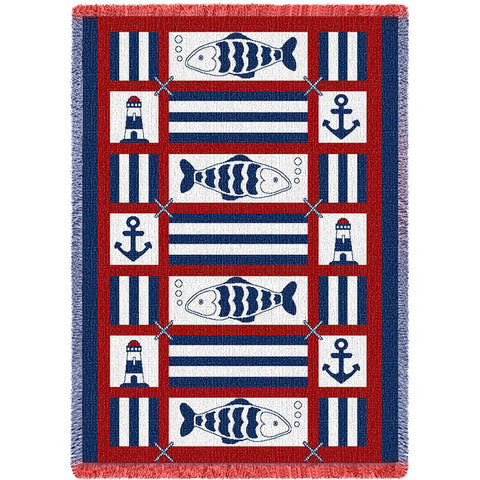 Nautical Fish Blanket