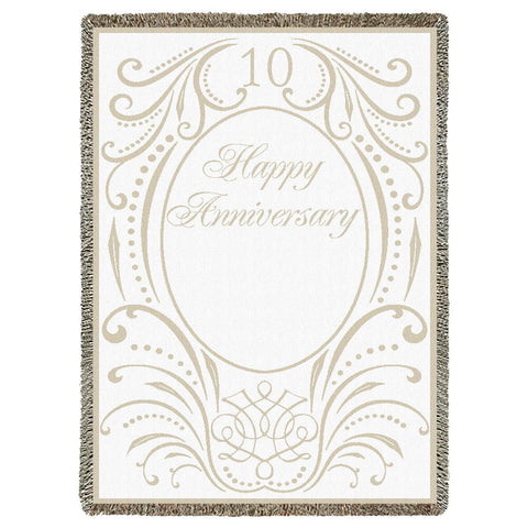 Anniversary Scroll 10 Years Blanket