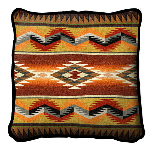 Southwest Geometric Flame Pillow