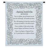 Wedding Embroidery Silver Wall Tapestry With Rod