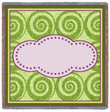 Spiral Lime Green Small Blanket