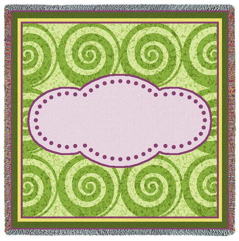 Spiral Lime Green Small Blanket