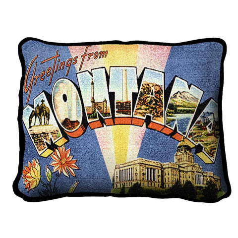 Greetings From Montana Pillow