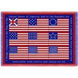 United States Flags with Pledge of Allegiance Blanket