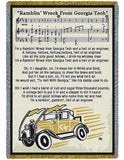 Georgia Institute of Technology Ramblin Wreck Song Stadium Blanket