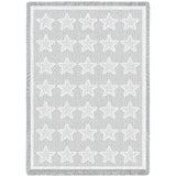 Stars White Natural Blanket