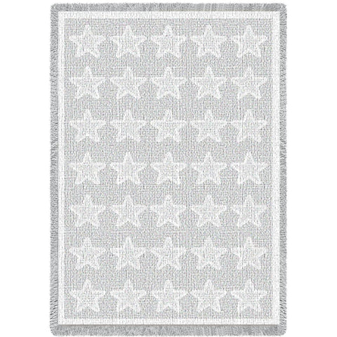 Stars White Natural Blanket