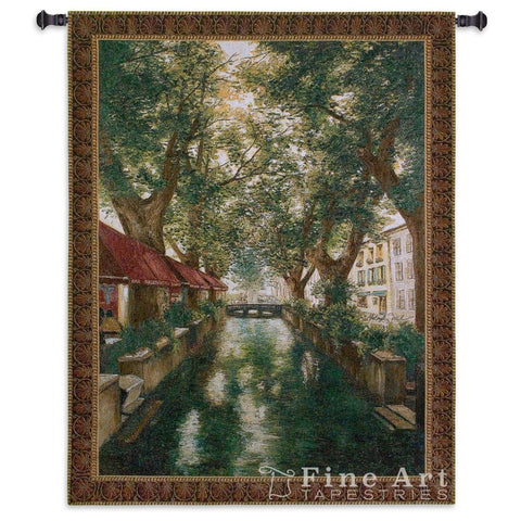 Canal In Brugge Medium Wall Tapestry