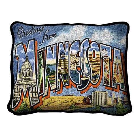 Greetings From Minnesota Pillow