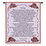 Warning Wall Tapestry With Rod