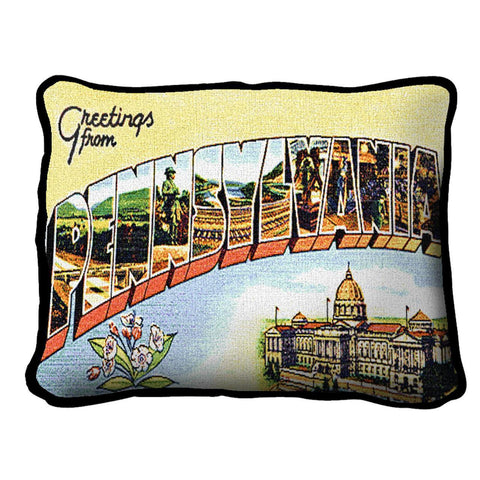 Greetings From Pennsylvania Pillow