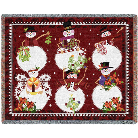 Six Snowman Mini Blanket