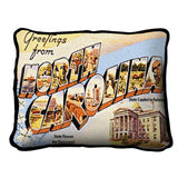 Greetings From North Carolina Pillow