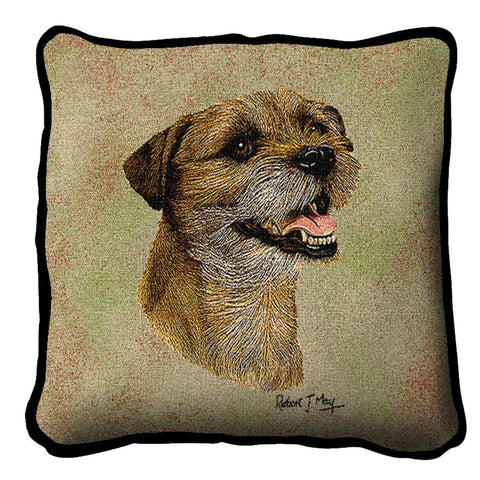 Border Terrier II Pillow Cover