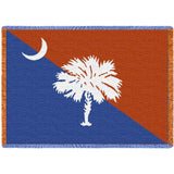 Palmetto Orange and Blue Blanket