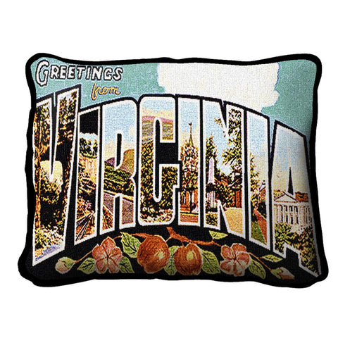 Greeting From Virginia Pillow