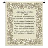 Wedding Embroidery Gold Wall Tapestry With Rod