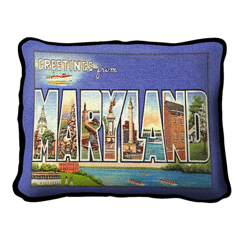 Greetings From Maryland Pillow