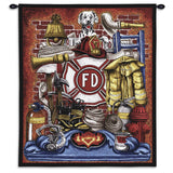 Fireman Pride Wall Tapestry With Rod