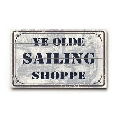 Sailing Shoppe Wood Sign 7.5x12 (20cm x31cm) Solid