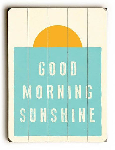 Good Morning Sunshine Wood Sign 9x12 (23cm x 31cm) Solid