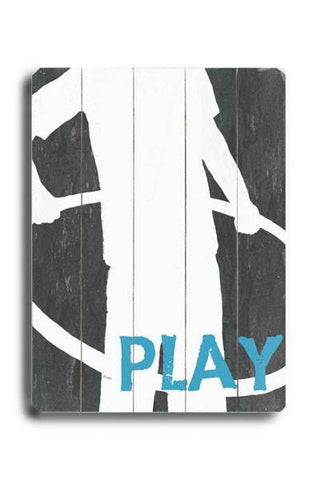Play (Boy) Wood Sign 9x12 (23cm x 31cm) Solid