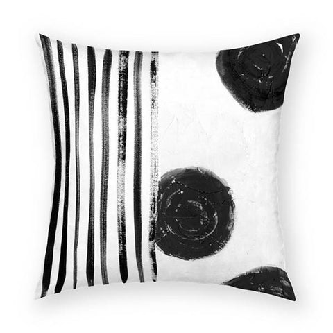 Stripes and Flowers 2 Pillow 18x18